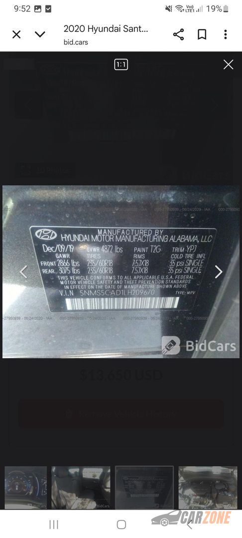 2020 هیوندای سانتافی thumbnail 5